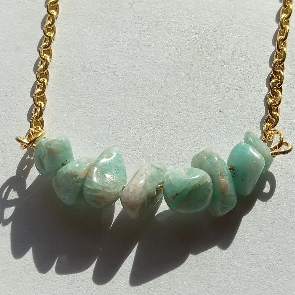 Amazonite necklace 10 inches boho bohemian western hippie bohochic bohowestern - Picture 3 of 4